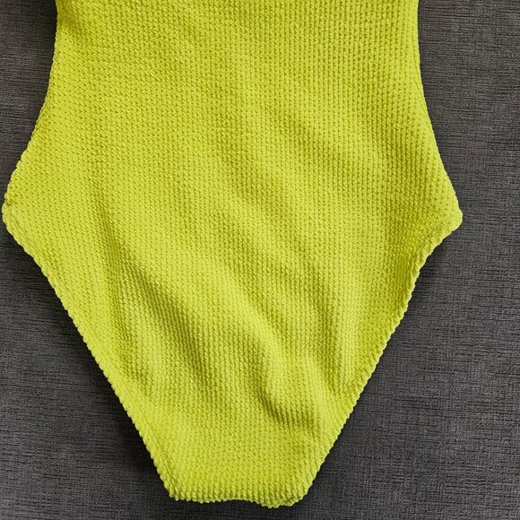 Bleu by Rod Beattie Women's Square-Neck One-Piece Swimsuit In Chartreuse Size 8 - Picture 7 of 11